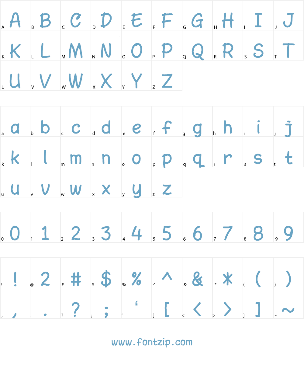 AmarillReg Font Character